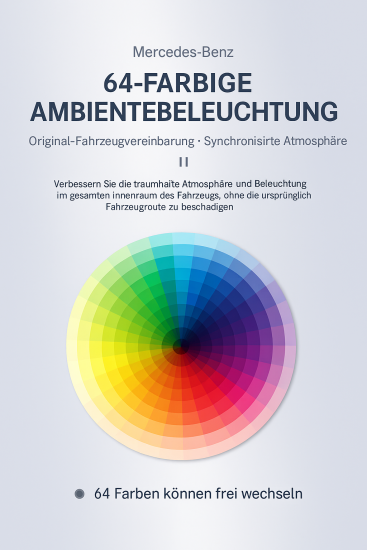 Preview: 64 Farben LED Luftdüsen beleuchtet Mercedes C-Klasse W205 GLC X253 2014-2018